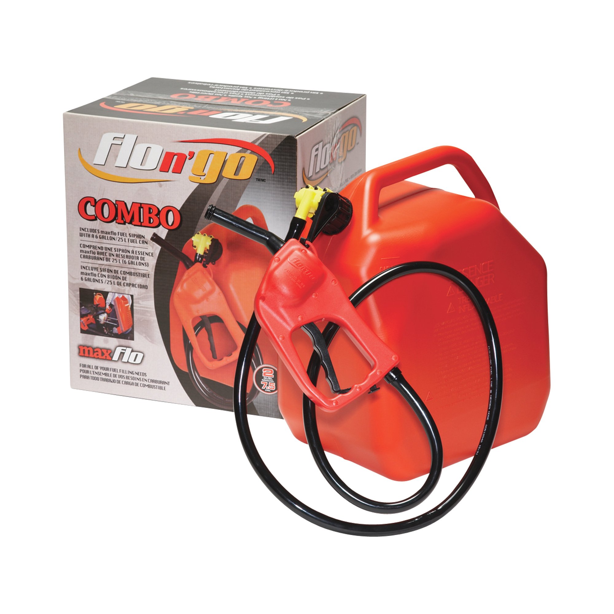 Flo N' Go Maxflo Siphon and Pump — With 5-Gallon Fuel Can, Model# 08341